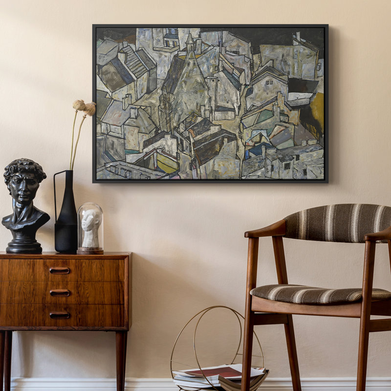 «Mödling II» par Egon Schiele, 24 po x 36 po, Noir