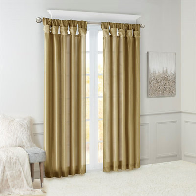 Twist Tab Lined Window Curtain Panel(Only 1 Pc Panel)