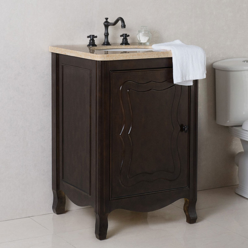 Ensemble de meuble-lavabo simple 24 po Lounsbury, Crème