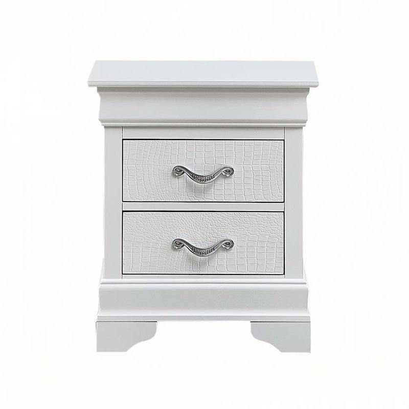 Nightstand In Silver Champagne