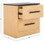 Abbianna Black Marble Top Nightstand