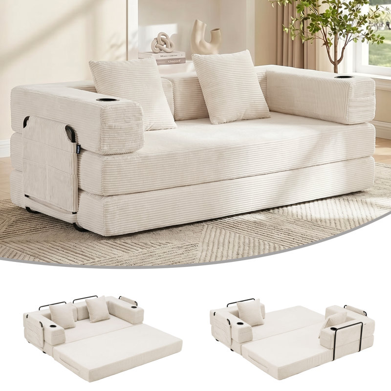 Canapé-lit convertible - Canapé-lit pliable modulaire pour salon, chambre à coucher, studio - Canapé à compression en boîte