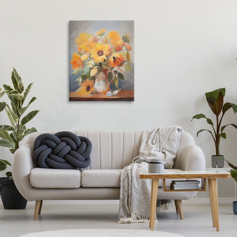 Art mural sur toile Bright Sunflower Medley par Ramona Murdock, H 40 po x l 30 po