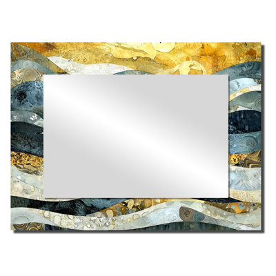 Marble Seagull Bird Flight Of The Coast II - Animals Wall Mirror Art - Printed On Metal