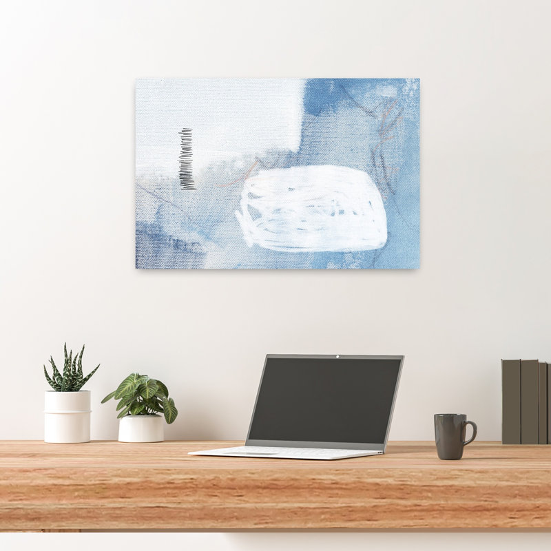 Whispers In Blue by Uplusmestudio - Wrapped Canvas Print, 40.64 cm H x 60.96 cm W
