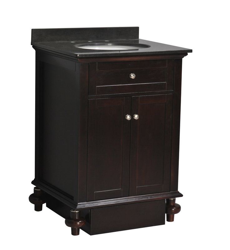 Daveed 25'' Single Bathroom Vanity with Granite Top