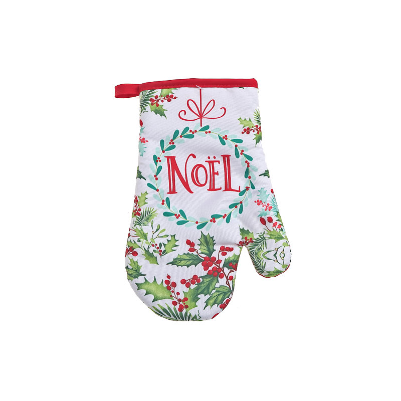 Gant de four (couronne de Noël) - ensemble de 4