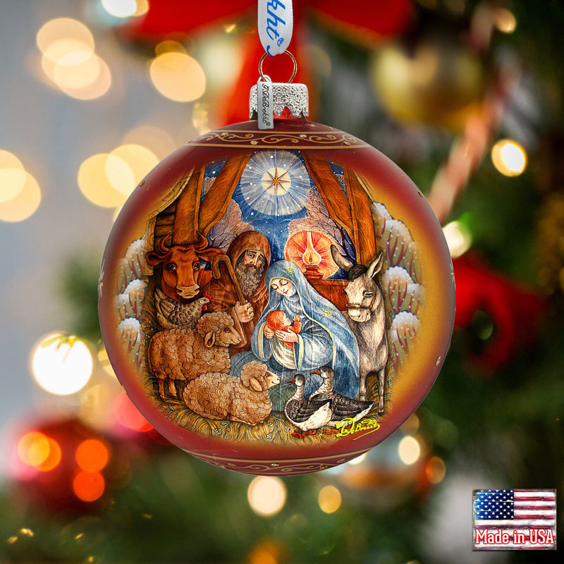 3.5'' Glass Holiday Shaped Ornament
