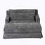 Canapé-lit en chenille, canapé Cama de 59,5 pouces, canapé-lit, canapé causeuse, canapé décontracté avec surface texturée et deux coussins, adapté au salon, gris-1617801331