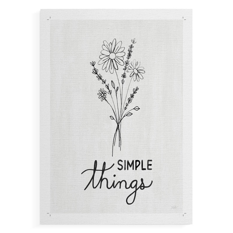 Simple Things Sketch -Canvas Print Only - NOT FRAMED, 36" H x 24" W
