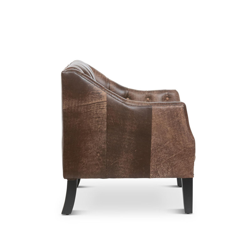 Manor Club Chair, Vintage Umber Leather