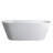 65 Inch Solid Surface Freestanding Oval Bathtub, Contemporary Style, Matte Finish For Small To Medium Hotel Bathrooms Soaking Modern