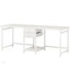 Bureau d'ordinateur 79 pouces pour deux personnes avec tiroirs et tablettes de rangement (sans la chaise)-1860904636
