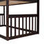 Lit superposé simple au dessus d'un lit simple avec échelle, lit en bois-2021467792