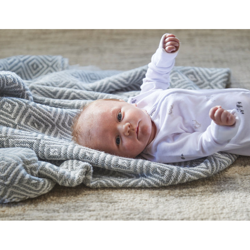 Stauton Throw Blanket, Sky Grey