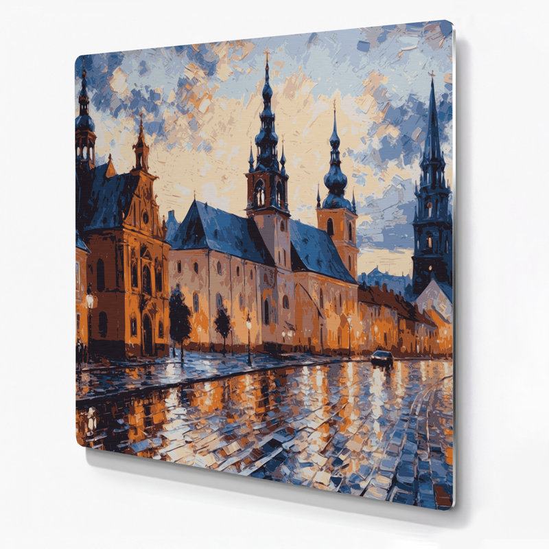 Art mural noir en villes, Riga Lettonie, H 144 po x l 144 po x P 0,05 po