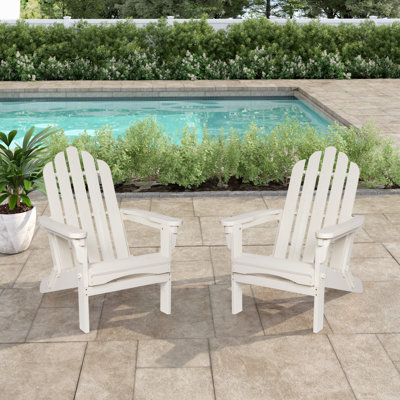 Chaise Adirondack pliante en bois massif Amza
