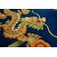 Vintage Art Deco Hallway Runner Wool Beige, Blue Navy Rug