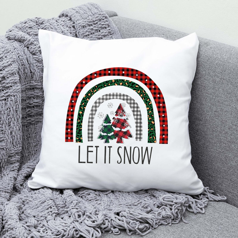 Christmas Rainbow5 Reversible Throw Pillow, 20" x 20"