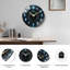 Horloge murale intelligente à DEL - horloge murale moderne en verre 24 po