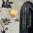 Contemporary Pecan Wall Light With Upward Glass Shade, Geometric Fixture, White-124444347