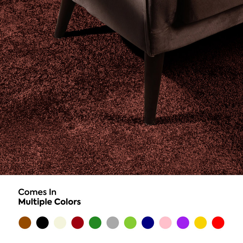 Modern Plush Pet and Kids Friendly Solid Color Chocolate Area Rugs, Stain & Fade Resistance, Perfect for Living Room, Dining Room, Bedroom, Playroom and Kidsroom, Event, Wedding, Amberjo Rug