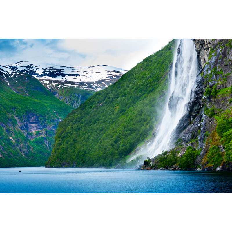 Chute d'eau Gjerdefossen par Mantapoto, H 32 po x l 48 po
