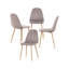 Chaise de salle à manger rembourrée en velours-1209976373