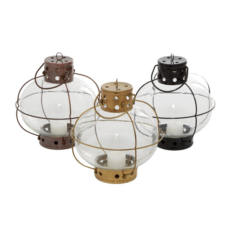 Ensemble de 3 votives de plateau de table en verre