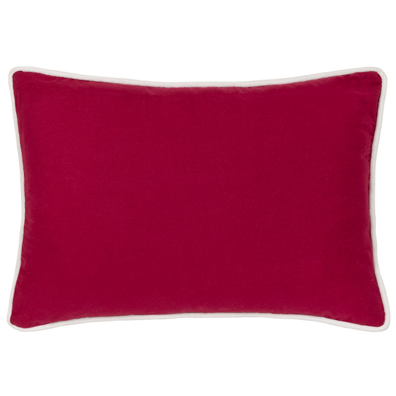 Winter Merry Xmas Abstract Red Rectangular Cushion