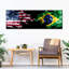 «Smoky USA», drapeaux du Brésil sur toile-415562240