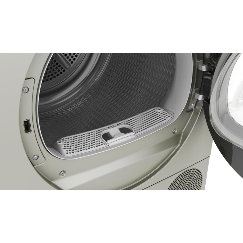 Bosch 800 Series Compact Electric Ventless Dryer With Heat Pump 24 Inch in Pearl Steel