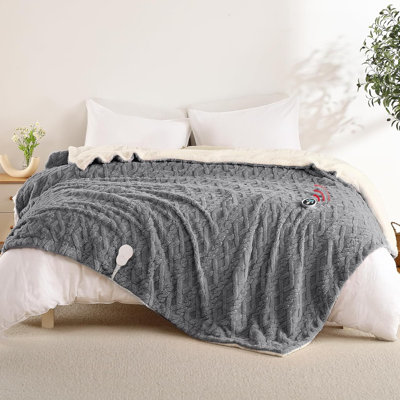 Jeté chauffant, couverture chauffante en sherpa chauffant