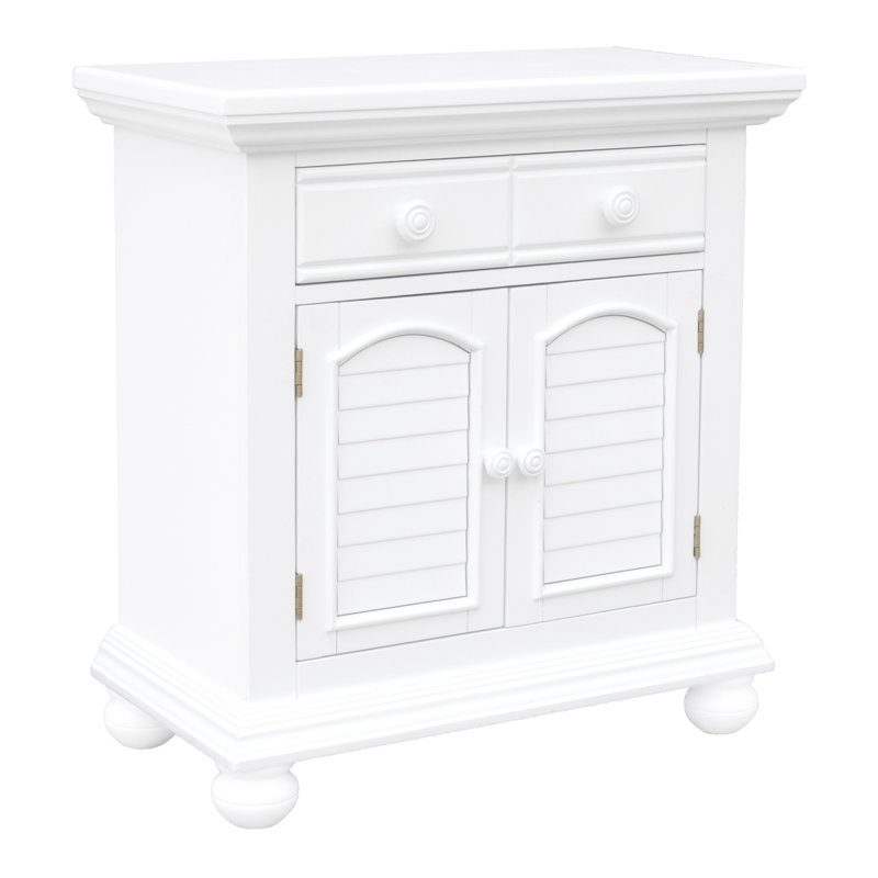 Cape Cod Cape 2 Door Nightstand, White