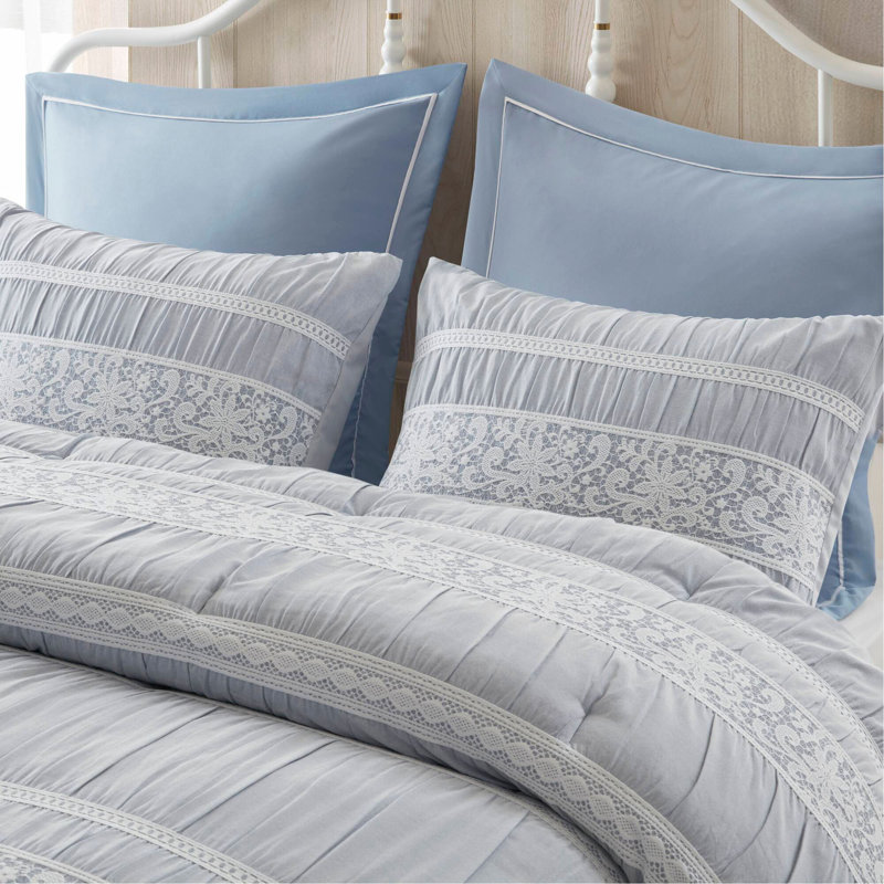 7- Piece Jacquard Comforter Set, Queen Comforter  + 6 Additional Pieces