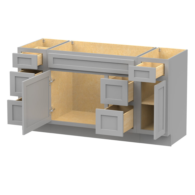 60'' Single Bathroom Vanity Base Only, Gray