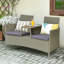 Janik 2-Person Patio Rattan Conversation Furniture Set with Coffee Table And Cushions