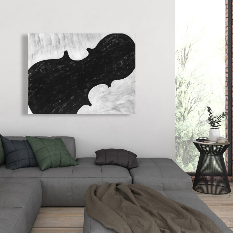 Silhouette de violon - Art musical sur toile pour la décoration intérieure
