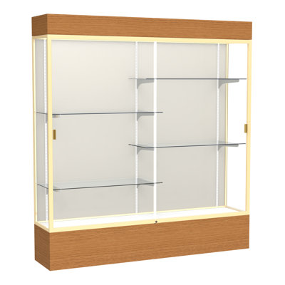 Reliant Series 80" H x 71" W Wood Veneer Lighted Floor Display Case
