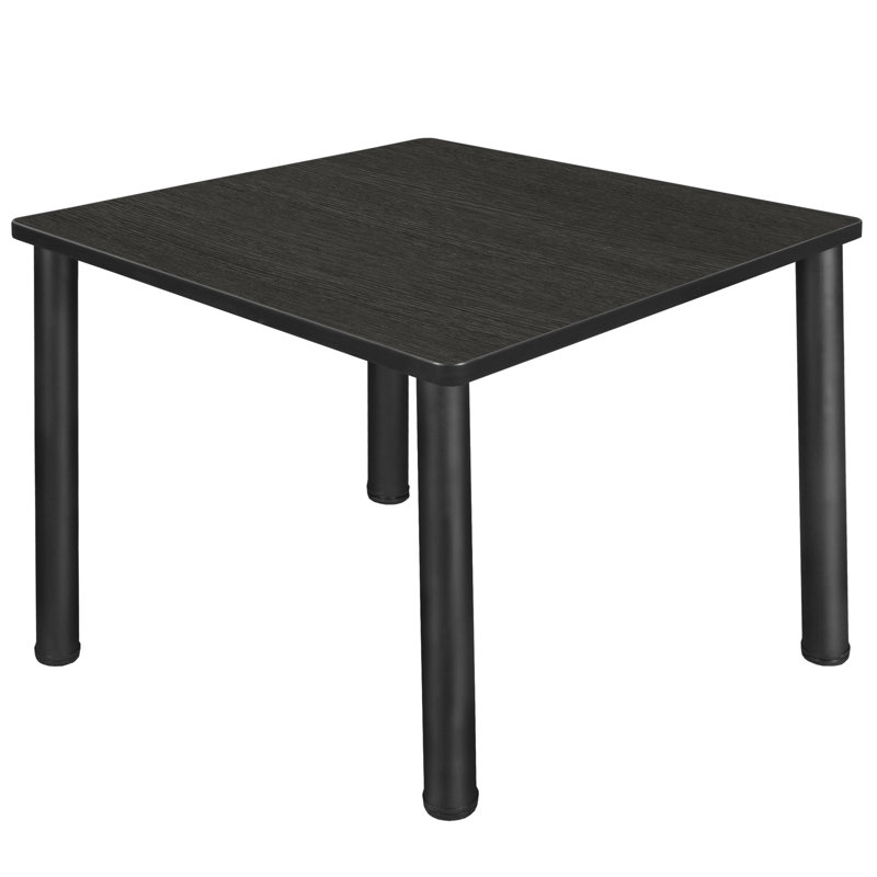Plateau de table Kee, Noir, H 29 po x L 30 po x l 30 po, Gris cendré