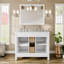 Meuble-lavabo 32 po Gritton avec pieds métalliques noirs-67371566