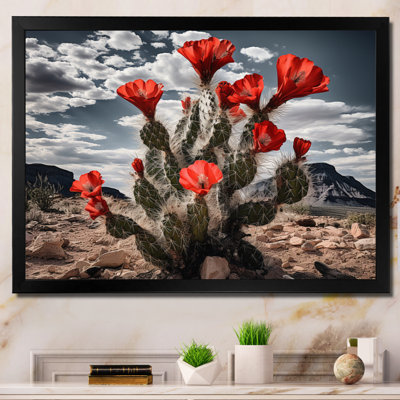 Western Desert Cactus Serenade On Canvas Print