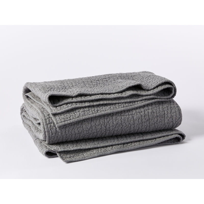 Pebbled Quilt, Slate, King Quilt