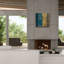  «Juxtapose 3 Metallic» par Cheryl Warrick, art mural sur toile, 26 po x 26 po