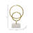 Aluminum Metal Sculpture with Abstract Rings Design in Glam Style - Contemporary Decorative Accent for Modern Spaces.-420388932