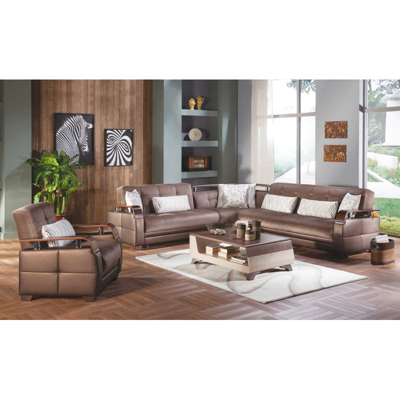 Filoteo Sectional / Colins Brown, Prestige Brown 100% Polyester
