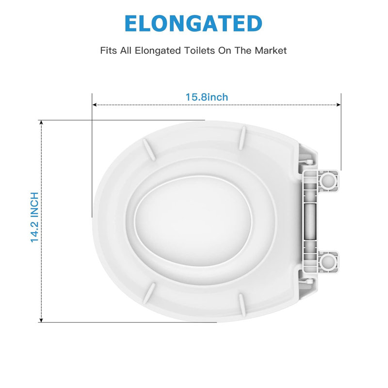 Round Toilet Seat With Built In Potty Training Seat, Potty Training Toilet Seat For Toddlers, Magnetic Kids Seat And Cover, Slow Close And Never Loosen, Fits Both Adult And Child,  Round
