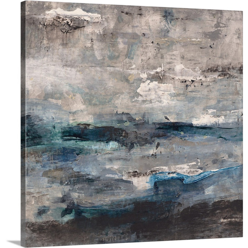 « vibrant vagues », peinture sur toile, Toile tendue, H 20 po x l 20 po x P 1,25 po