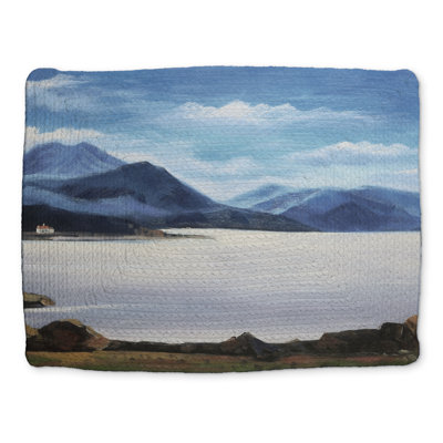 Napperon en polyester tressé bleu - Highlands écossais Home Decor