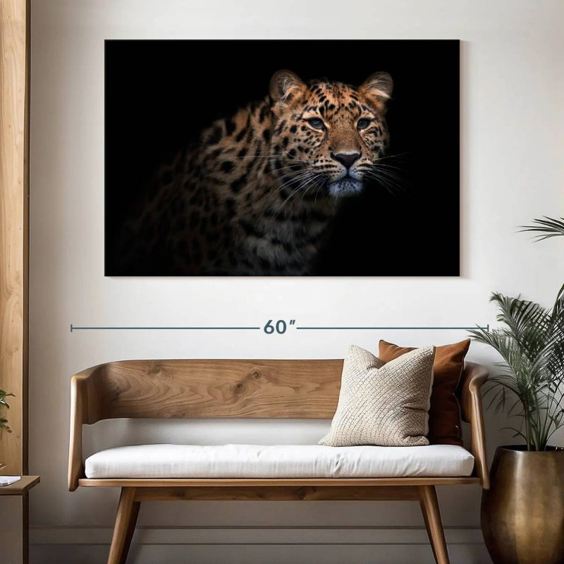 Fierce Amur Leopard, 34" H x 51" W
